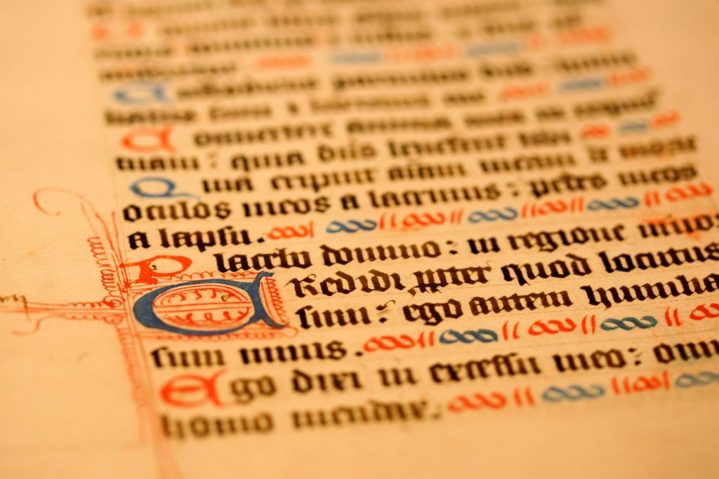 Calligraphie Psaume 115 Vulgate