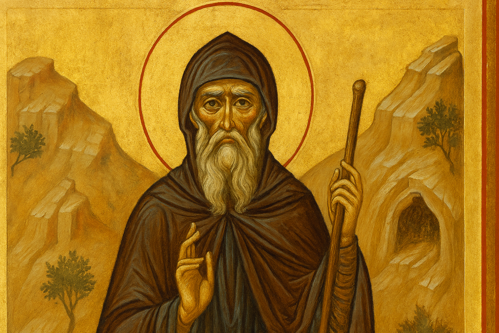 Icône d'un Père du Désert